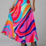 Celeste™ | Vestido Midi Floral con Escote Cruzado y Manga Tres Cuartos