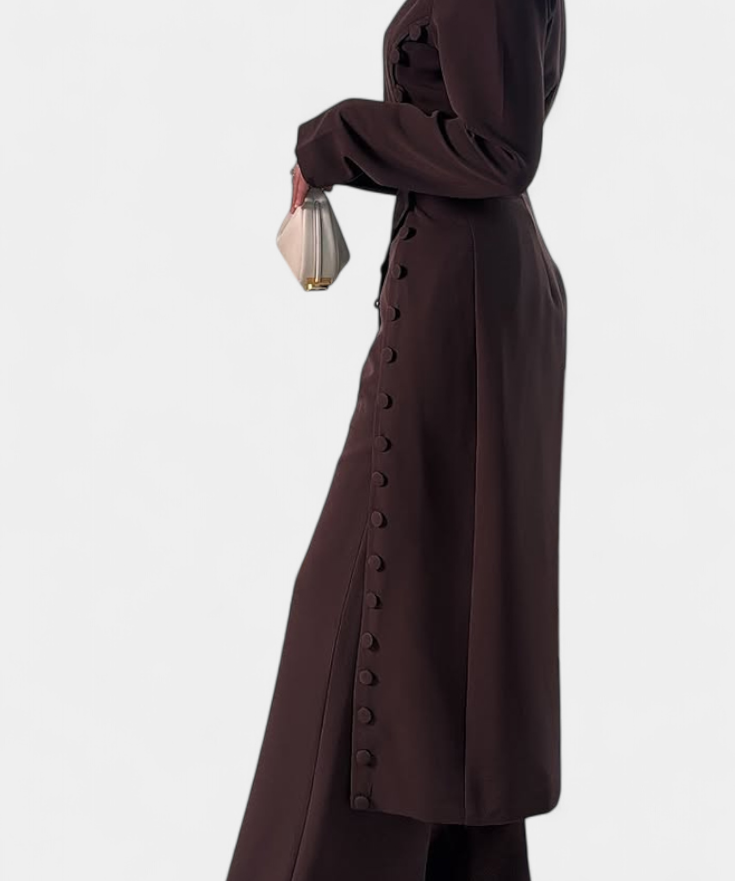 Melissa Conjunto Casual Suave de Blusa con Botones y Pantalones Largos