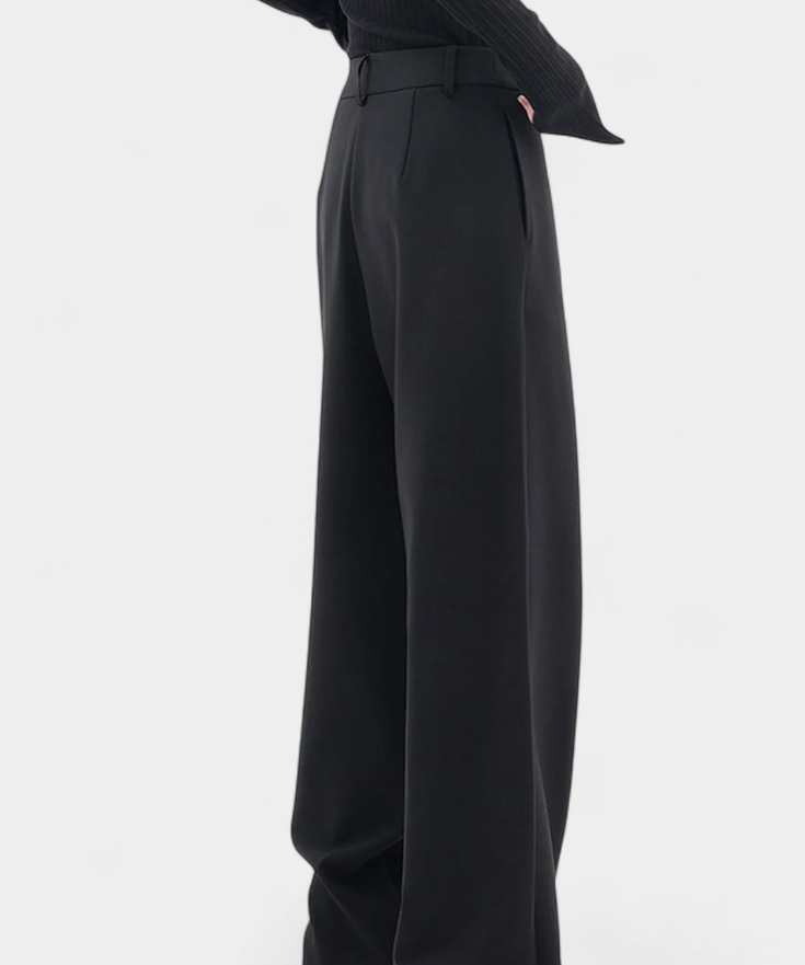 Oaklyn Pantalones Rectos con Drapado Moderno