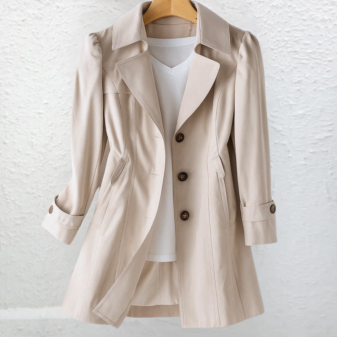 Inés™ | Abrigo Vintage Elegante con Botones