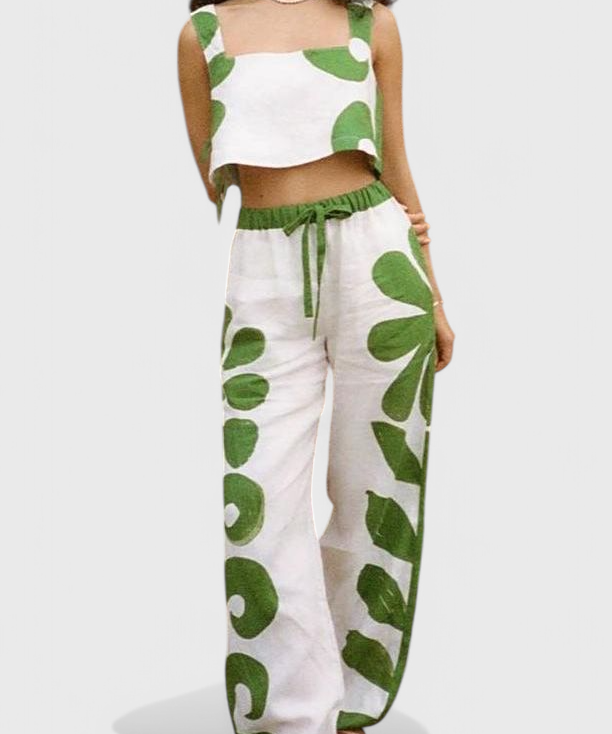 Serafina Conjunto Sin Mangas Floral Boho