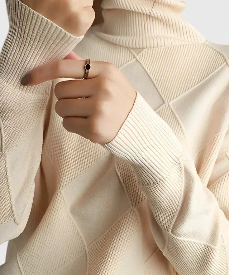 Jasmine | Jersey de Cuello Alto de Cachemira