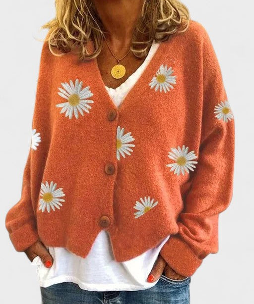 Teresa | Cárdigan con bordado floral