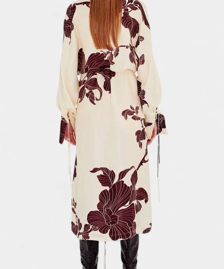 Claribel Vestido Kimono con Estampado Origami