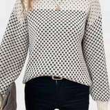 Rachael | Jersey de Cuello Redondo en Bloques de Color