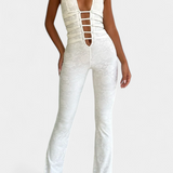 Kendra Mono Halter de Encaje con Espalda Ajustable