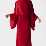 Kamilia Vestido Kimono de Lino y Algodón con Cinturón