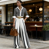 Inés™ | Conjunto de Dos Piezas: Top de Lino y Pantalón Estampado